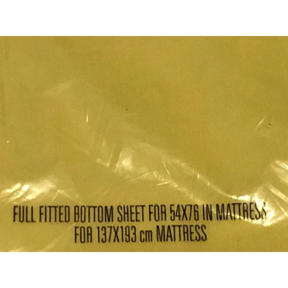 Cannon Monticello 1 Full Size Fitted Sheet yellow Cotton Blend Made In The USA